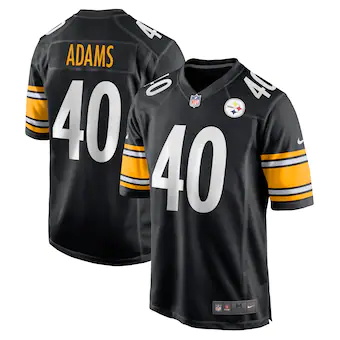 mens nike andrew adams black pittsburgh steelers game playe